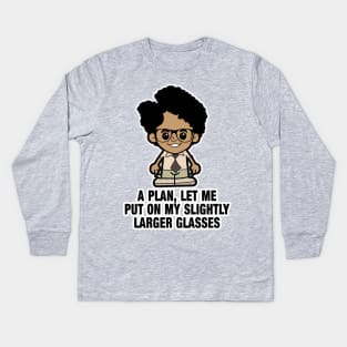 Lil Moss - Glasses Kids Long Sleeve T-Shirt